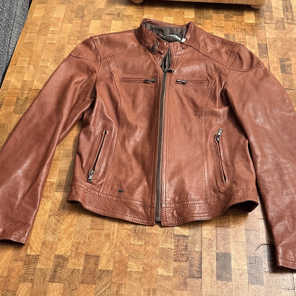 Vera Pelle Rich Brown Leather Jacket